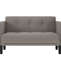 Zweisitzer-Sofa Taupe 111 cm Stoff