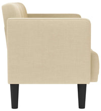 Zweisitzer-Sofa Creme 111 cm Stoff