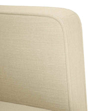 Zweisitzer-Sofa Creme 111 cm Stoff