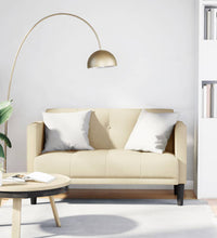 Zweisitzer-Sofa Creme 111 cm Stoff