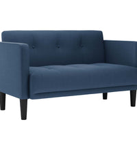 Zweisitzer-Sofa Blau 111 cm Stoff