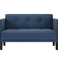 Zweisitzer-Sofa Blau 111 cm Stoff