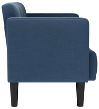 Zweisitzer-Sofa Blau 111 cm Stoff