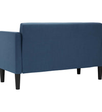 Zweisitzer-Sofa Blau 111 cm Stoff