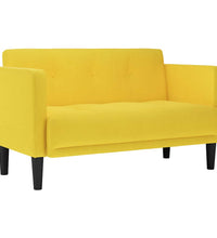 Zweisitzer-Sofa Gelb 111 cm Stoff