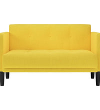 Zweisitzer-Sofa Gelb 111 cm Stoff