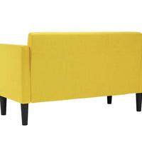 Zweisitzer-Sofa Gelb 111 cm Stoff