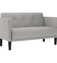 Zweisitzer-Sofa Wolkengrau 111 cm Stoff