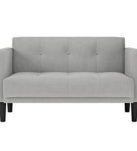 Zweisitzer-Sofa Wolkengrau 111 cm Stoff