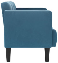 Zweisitzer-Sofa Blau 111 cm Samt