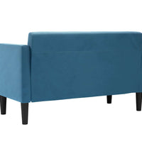 Zweisitzer-Sofa Blau 111 cm Samt