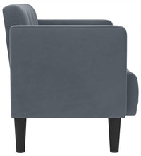 Zweisitzer-Sofa Dunkelgrau 111 cm Samt