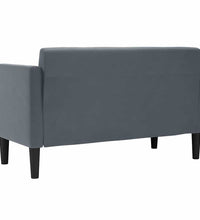 Zweisitzer-Sofa Dunkelgrau 111 cm Samt