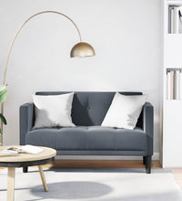 Zweisitzer-Sofa Dunkelgrau 111 cm Samt