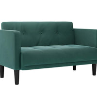 Zweisitzer-Sofa Dunkelgrün 111 cm Samt