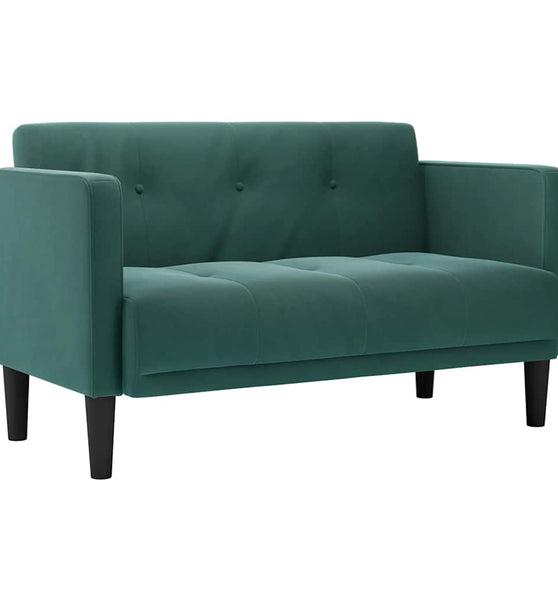 Zweisitzer-Sofa Dunkelgrün 111 cm Samt