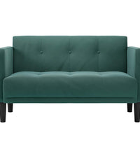 Zweisitzer-Sofa Dunkelgrün 111 cm Samt