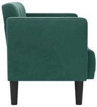 Zweisitzer-Sofa Dunkelgrün 111 cm Samt