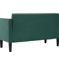 Zweisitzer-Sofa Dunkelgrün 111 cm Samt