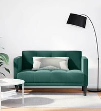 Zweisitzer-Sofa Dunkelgrün 111 cm Samt