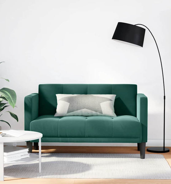 Zweisitzer-Sofa Dunkelgrün 111 cm Samt