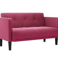 Zweisitzer-Sofa Weinrot 111 cm Samt