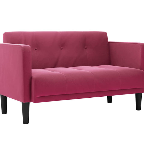 Zweisitzer-Sofa Weinrot 111 cm Samt