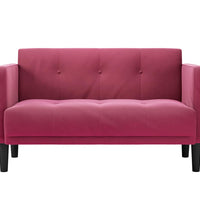 Zweisitzer-Sofa Weinrot 111 cm Samt