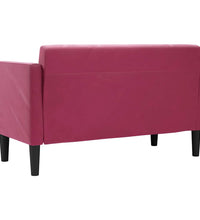 Zweisitzer-Sofa Weinrot 111 cm Samt