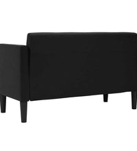 Zweisitzer-Sofa Schwarz 111 cm Samt