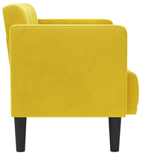 Zweisitzer-Sofa Gelb 111 cm Samt