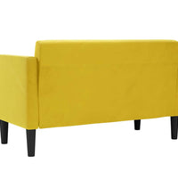 Zweisitzer-Sofa Gelb 111 cm Samt