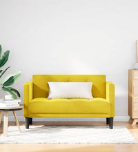 Zweisitzer-Sofa Gelb 111 cm Samt