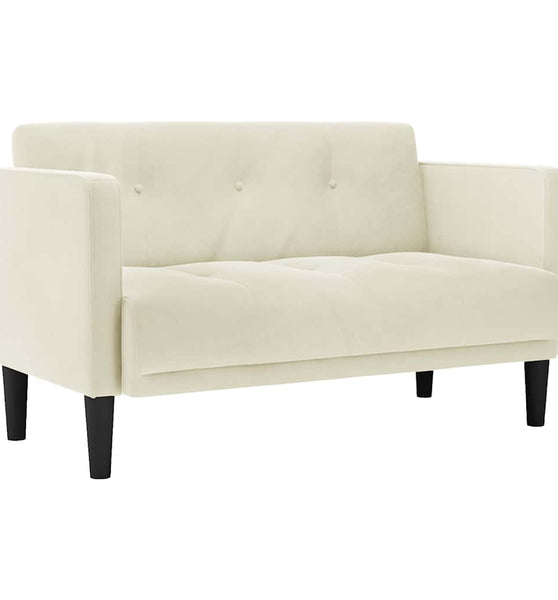 Zweisitzer-Sofa Creme 111 cm Samt