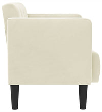 Zweisitzer-Sofa Creme 111 cm Samt
