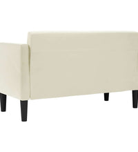 Zweisitzer-Sofa Creme 111 cm Samt