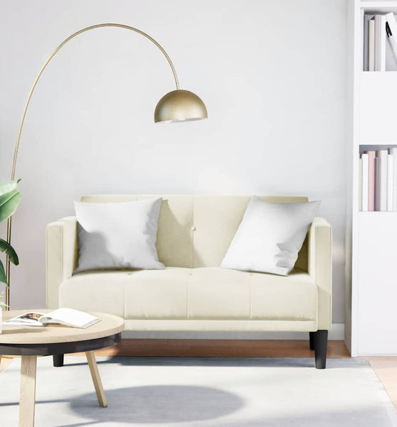 Zweisitzer-Sofa Creme 111 cm Samt