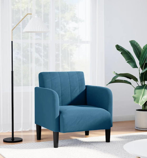 Sessel mit Armlehnen Blau 54 cm Samt