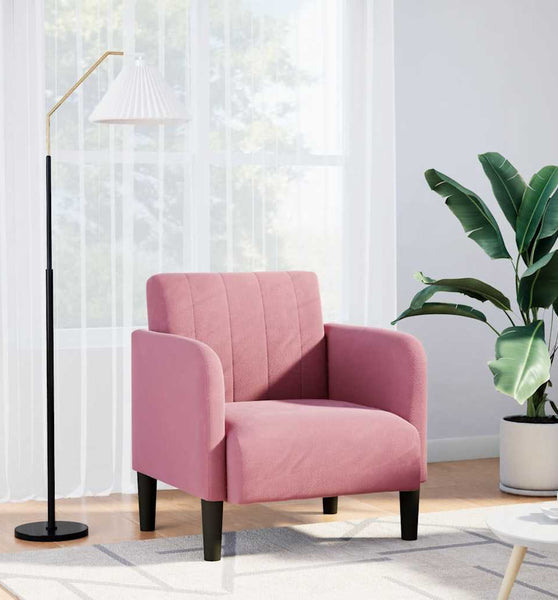 Sessel mit Armlehnen Rosa 54 cm Samt