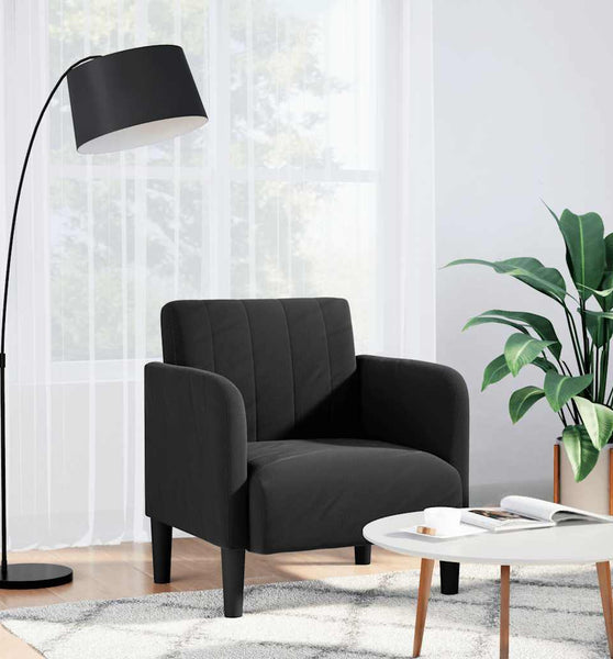 Sessel mit Armlehnen Schwarz 54 cm Samt