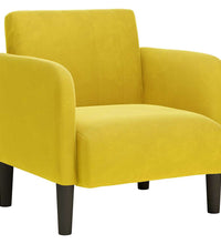 Sessel mit Armlehnen Gelb 54 cm Samt