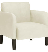 Sessel mit Armlehnen Creme 54 cm Samt