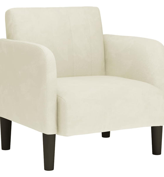 Sessel mit Armlehnen Creme 54 cm Samt