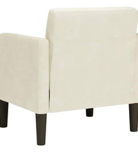 Sessel mit Armlehnen Creme 54 cm Samt