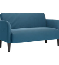 Zweisitzer-Sofa Blau 109 cm Samt