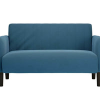 Zweisitzer-Sofa Blau 109 cm Samt