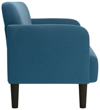 Zweisitzer-Sofa Blau 109 cm Samt