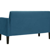 Zweisitzer-Sofa Blau 109 cm Samt