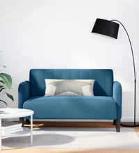 Zweisitzer-Sofa Blau 109 cm Samt