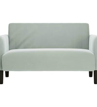 Zweisitzer-Sofa Hellgrau 109 cm Samt